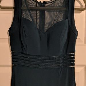 Emerald Nightway Gown with sheer bodice